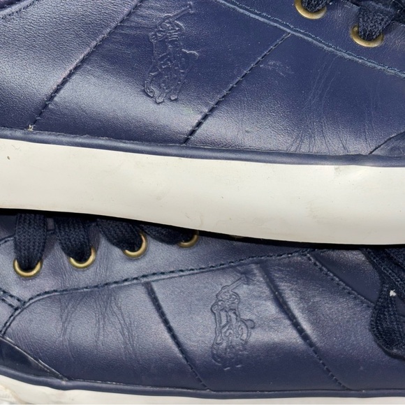 POLO Ralph Lauren Men's Ian Leather Shoes  Sneakers Size 12D (Medium) - Picture 10 of 11